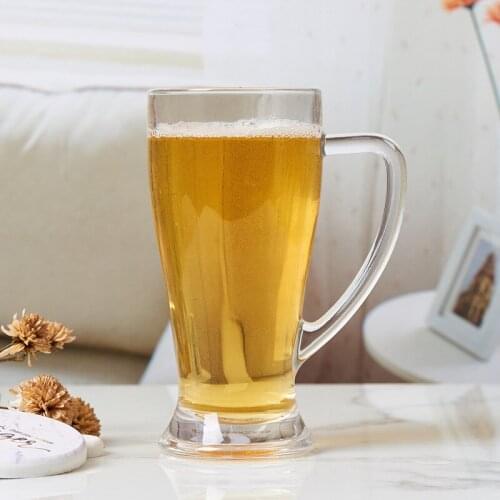 Mugs thickened glass with handles draft beer mugs creative beer mugs blackjack heat-resistant juice mugs milk mugs