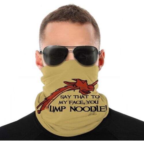 Limp Noodle Mushu Magic Scarf Neck Face Mask Men Women Halloween Tube Scarf Neck Bandana Dustproof Headband Cycling Hiking