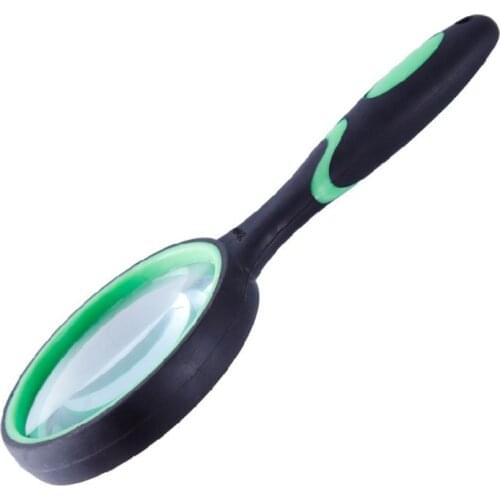Green 10 Times Portable Handheld High Definition Reading Magnifier Glass Eye Loupe Lens Reading Book Maps Newspaper Loupe