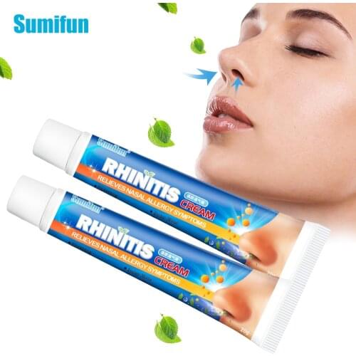 2pcs Sumifun Rhinitis Ointment Allergic Sinusitis Nasal Ointment Antibacterial Relieve Itching Sneezing Nasal Congestion Cream