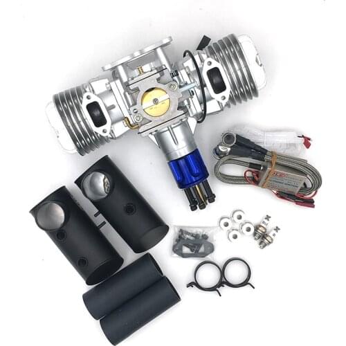 DLE130 model airplane gasoline engine two-cylinder two-stroke natural air-cooled hand start 130CC displacement