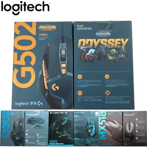 Original Logitech Mouse G502 Hero (LOL) Limited Edition MX518 Classic wired game Mouse Support Desktop/Laptop