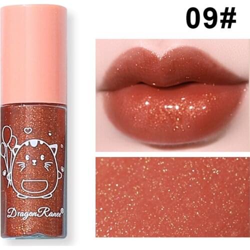 Glitter Shimmer Lip Glaze Set Lip Gloss Lipstick Colorless Transparent Lip Gloss Shining Lip Makeup 3.5 g
