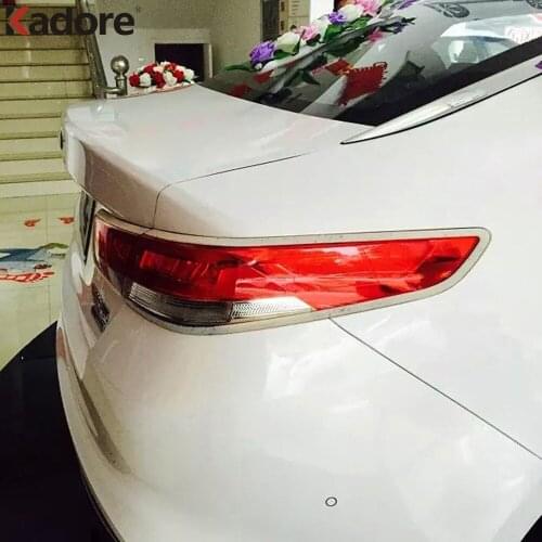 For Kia K5 Optima 2016 2017 ABS Chrome Tail Rear Light Lamp Cover Trim Hood Shade Frame Decorative Exterior Accessories