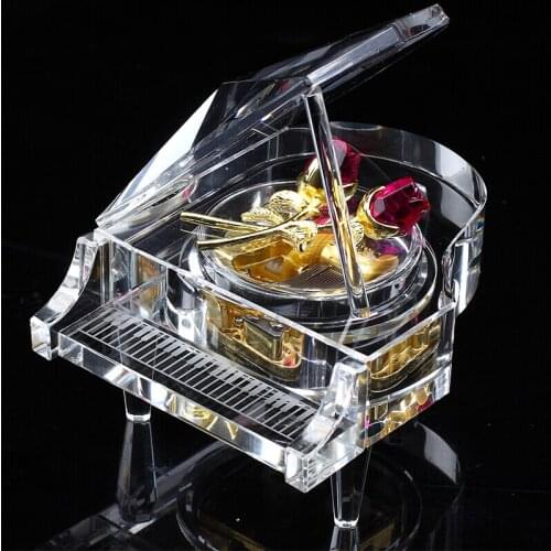 Refreshing voice Valentines Day gift for girlfriend Rose piano crafts Sky City birthday gift