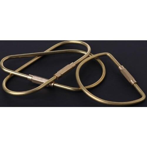 Outdoor Brass Carabiner Keychain Hiking Camping Hang Hook Buckle Car Key Ring