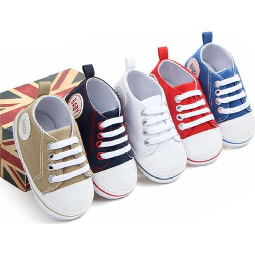 2020 Brand Baby Boy Girls Canvas Shoes Sneaker Infant Nonslip Soft Sole Casual Sports Toddler Shoes Prewalkers 0-18M