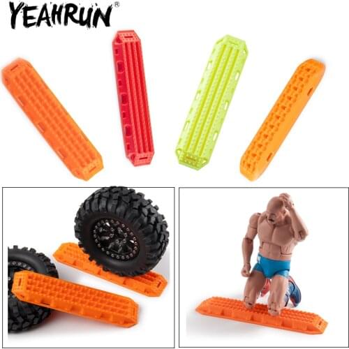 YEAHRUN PLA Plastic Anti-Skid Sand Ladder Recovery Ramps Board for Axial SCX10 Tamiya TRX-4 D90 1/10 RC Crawler Off Road Car