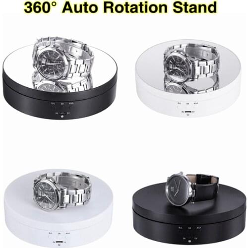 Photography 360 Degree Round Auto Rotating Remote Automatically Turntable Jewelry Display Stand Base for Photo Studio Shooting