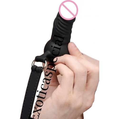 Full Silicone/ Mouth/Dildo/Penis/Ball Gag,BDSM Head Harness Double-Ended ,Adult Games Bondage Gear,Sex Toys For Couples