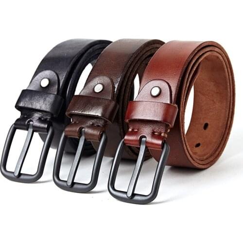 3003 New Fashion Cowhide Leather Belt men and women belts leather buckle Pin Belts pure leather Mens Wide Belts