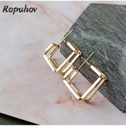 Ropuhov 2021 Jewery Trendy Korean Light Luxury Earrings New Fashion Simple Womens Earrings