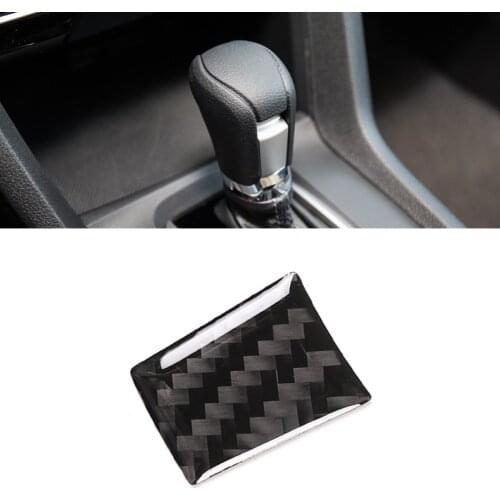 For Honda Civic 10th Gen 2016 2017 2018 2019 Car Carbon Fiber Gear Shift Gear Knob Head Cover Trim