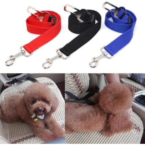 Pet Supplies Dog Car Seat Belt Practical Puppy Travel Traction Strap Adjustable Dog Leash Belt Cushioning Elastic Safety Rope