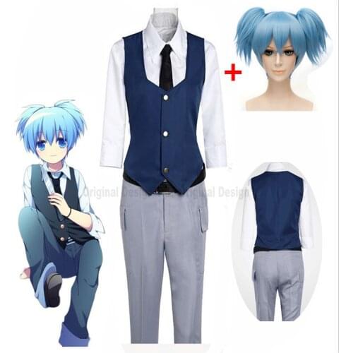 Anime Piezas de Asesinato Aula Ansatsu Kyoushitsu Shiota Nagisa Cosplay Disfraces Ropa Unisex Uniforme Japonés Anime Halloween