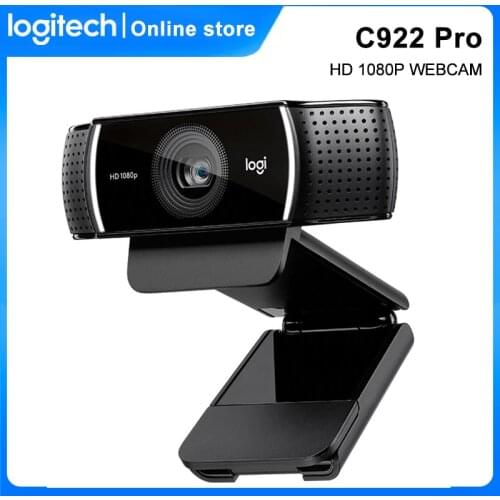 Logitech C922 Pro Full HD 1080P Webcam Autofocus Streaming Web Cam with 2 Built-in MIC Video Recording Camera with Tripod Stand