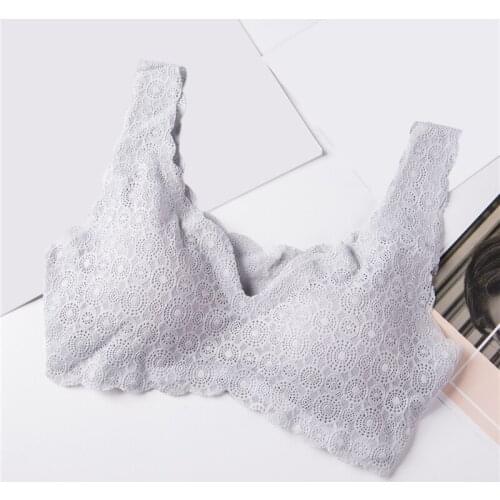 Women Fashion Seamless Solid Color Underwear Feminine Lace New Beautiful Back Underwear Girl Comfortable Vest For Ladies