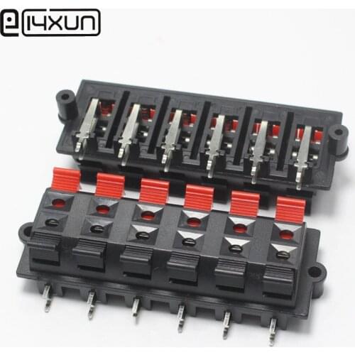 1pcs 12 Pin WP External Banana jack Speaker Amplifier Wire Clip Audio Socket WP12 12Pole LED Spring Terminal Switch