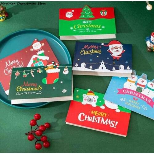 1Pcs Christmas Greeting Card Business Season Greeting Card Handmade Card Gifts New Year 2022 Gifts Merry Christmas Relatives