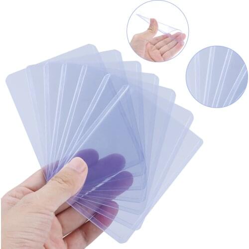 100Pcs Clear Sleeves 3"x 4" Board Game Cards Holder Gaming Trading Sports Cards Protector Case 35pt Rigid Plastic