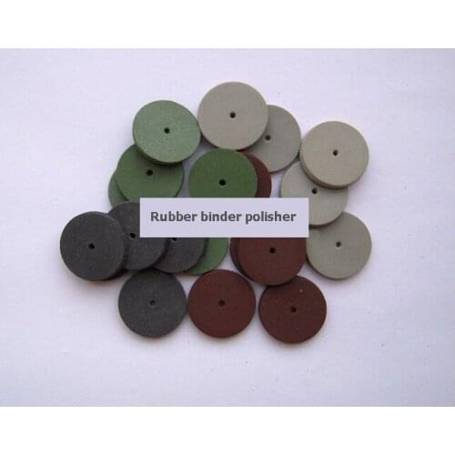 20pcs 3mm thickness Denture Polishing Rubber binder polisher dental consumables+ 1pc mandrels