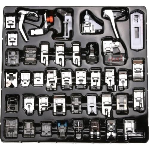 42 Pcs knitting needle Domestic Sewing Machine Braiding Blind Stitch Darning Presser Foot Feet Kit Set For Brother Singer Janom