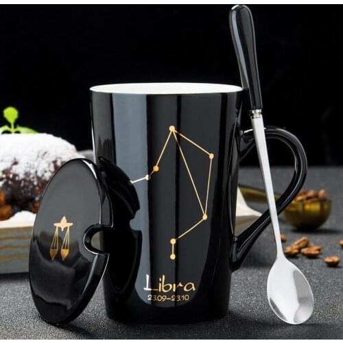 420ML Ceramic coffee cup Constellation style tazas de ceramica creativas travel mug cute cup coffee mugs cups and mugs D017