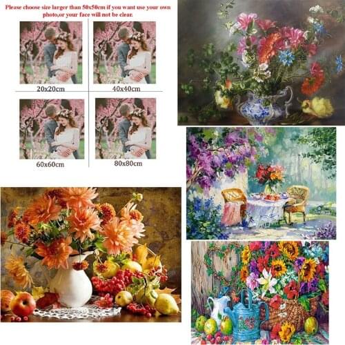 5D Diy Diamond Painting Flowers Vase Fruit Plate Square Diamond Round Diamond Full Diamond Custom Cross Stitc Mosaic Home Decora