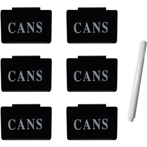 Clip Label Holders Basket Bin Labels Holders For Storage Pantry Organize Solution Removable Metal Hanging Bins