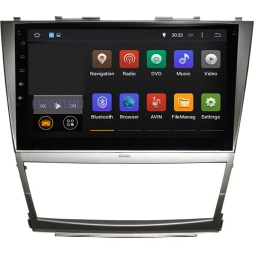 Android 9.0 AUTO A/C Audio Stereo Car Radio Player RDS BT Head Unit Car GPS Navigation Steering Wheel For TOYOTA CAMRY 2007-2011