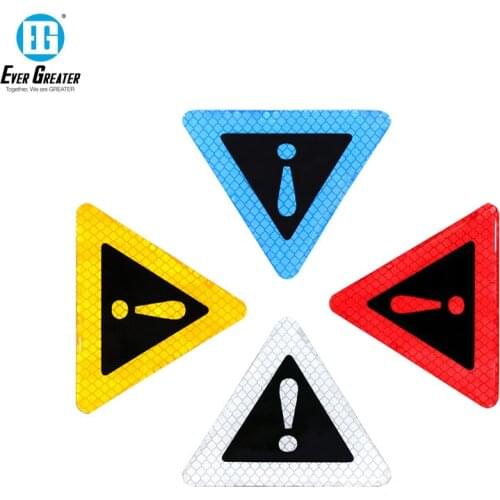 Car Triangle Reflective Strips Emergency Warning Sign Sticker Night Driving Safety Reflective Car Sticker Anti-Collision Strip