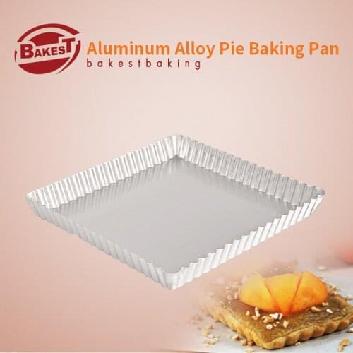BAKEST Square Rectangular Chrysanthemum Aluminum Alloy Pie Dishes Pizza Baking Pan