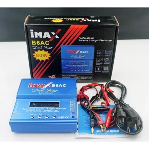 IMAX B6 AC B6AC 80W 6A 1-6S Dual RC Balance Battery Charger Lipo Nimh Nicd Battery With Digital LCD Screen for RC Racing Drone