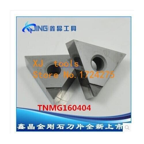 Free shipping 2PCS TNMG160404 PCD Inserts , CNC PCD Diamond insert For Lathe Tools Inserts For WTJNR/MTJNR/MTENN/MTQNR