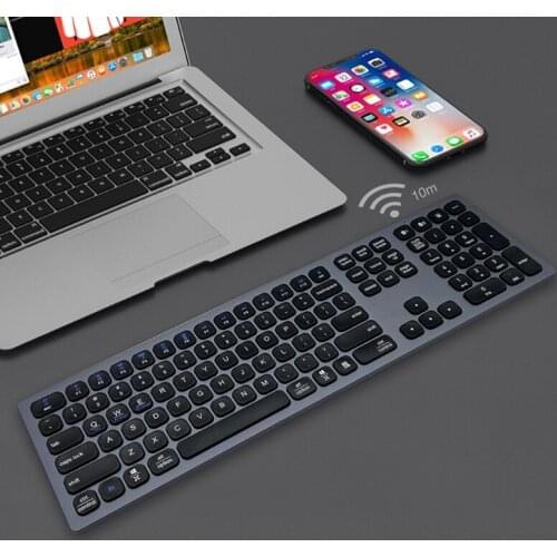 C90C Bk9803 Type-C Wireless Rechargeable 110-key Keyboard Bluetooth-Compatible Keyboard with Built in Rechargeable Battery
