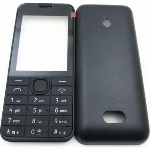 For Nokia 208 New Full Complete Mobile Phone Housing Cover Case+English Keypad