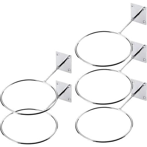 5 Pack Ball Holders Wall Mount Sports Exercise Ball Storage Rack Organizer for Display Basketball Volleyball Soccer