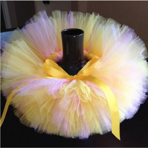 Baby Girls Photography Tulle skirt tutu Cute Kids Girls Rainbow Handmade Tutu Skirts For Princess Baby Birthday Party Tutu