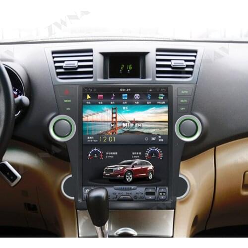 For Toyota Highlander 2011 2012 - 2013 Multimedia Car Stereo Android Tesla Screen Audio Radio Player PX6 autoradio GPS Head unit