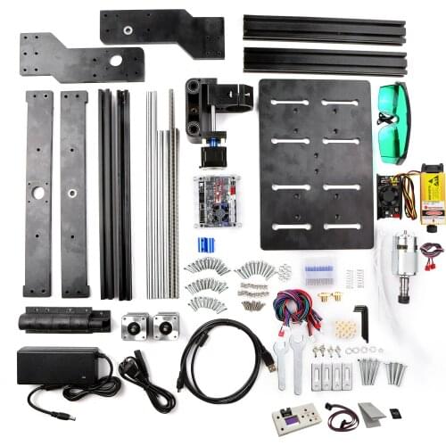 CNC3020 15W/7W Mini DIY CNC Router Laser Engraver Engraving Machine with 300x200x45mm Large Working Area ER11 Spindle Chuck