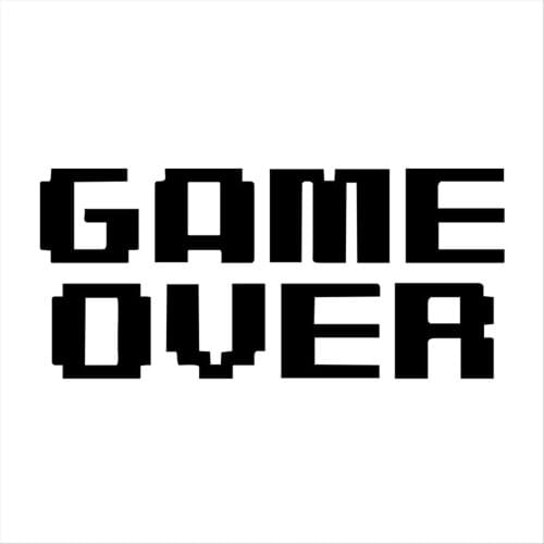 Game Over Sticker Funny Decals Car Motorcycle Door Window Laptop Truck Wall PC Decal Vinyl,17CM
