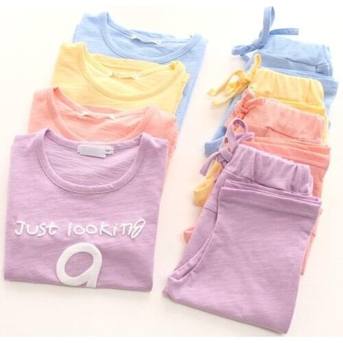 Korean 2016 Summer Wear New Pattern Male Girl Digital Printing Short Sleeve Suit Children T-Shirt Haren Pants Twinset