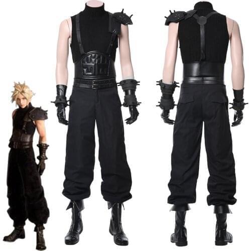 Anime Final Fantasy VII Remake Cloud Strife Cosplay Costume Halloween Carnival Costumes Shoes Boots Adults Men Women Custom Made