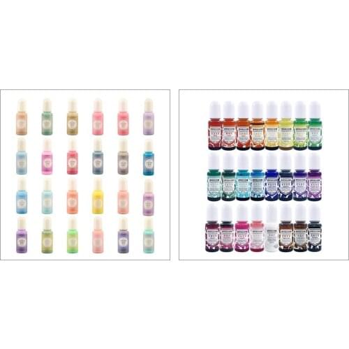 24 Colors Crystal Epoxy Pigment UV Resin Dye DIY Jewelry Art Crafts Colorant Set Crystal Mold Soap Making Drop Ship