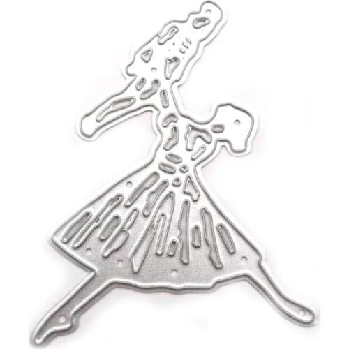 583A Ballerinas Metal Cutting Die Elegant Dancing Women Blade Punch Stencils Dies Carbon Steel Embossing Template Cutting Die