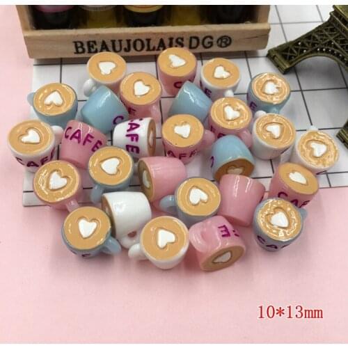 Resin 20pcs Miniature Cafe Cup, Resin FlatBack Cabochons for Phone Decoration, Crafts Making DIY(10*13mm)