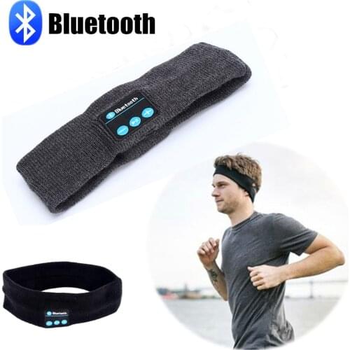 Fashion wireless Bluetooth Earphone Smart Caps Headband Headphone Sport Fitness Sweatproof Luxury Stereo Headband Headset MIC