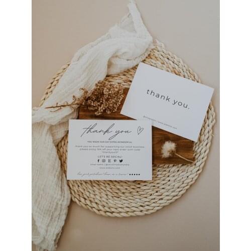 Small Business Package Insert Card EDITABLE Business Thank You Card Printable Thanks For Your Purchase Card