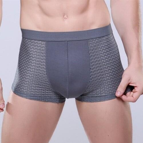 Panties Mens 3Pcs\lot Underwear Breathable bamboo fiber Boxer Men Solid Boxer Shorts Boxers Underwear Mesh