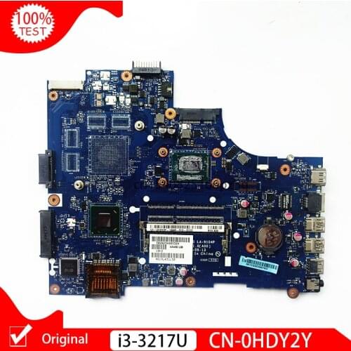 Original For DELL 3521 5521 Laptop Motherboard CN-0HDY2Y 0HDY2Y HM76 With i3-3217U CPU FAN VAW01 LA-9101P MB